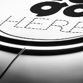 Custom Business Logo Small Round LED Sign (Edge)