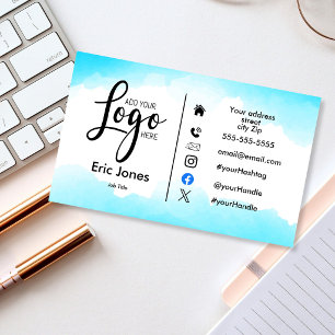 Custom Business Logo & Social Media Business Card 