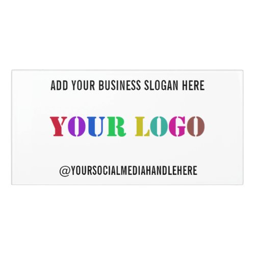 Custom Business Logo Social Media Handle Door Sign