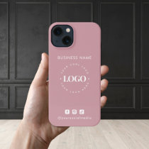 Custom Business Logo & Social Media Minimalist  iP iPhone 13 Case