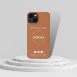 Custom Business Logo & Social Media Minimalist iPh iPhone 13 Case<br><div class="desc">Promote your business with this elegant iPhone case,  featuring custom logo & text. Easily add your logo by clicking on the "personalize" option.</div>