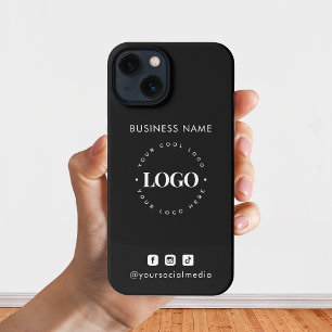 Custom Business Logo & Social Media Minimalist iPhone 13 Case