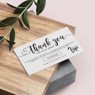 Custom Business Logo Social Media Thank You Card