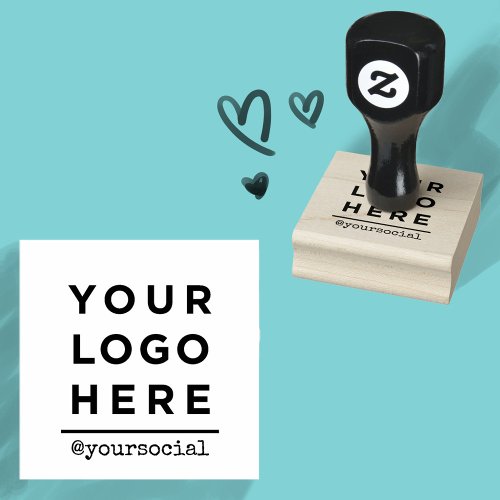 Custom Business Logo Social Network Rubber Stamp