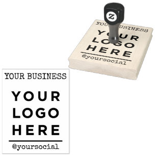 Custom Business Logo Social Rubber Stamp