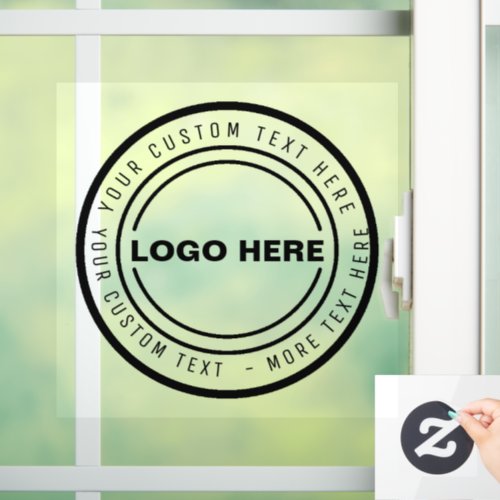 Custom BUSINESS LOGO STAMP Window Cling