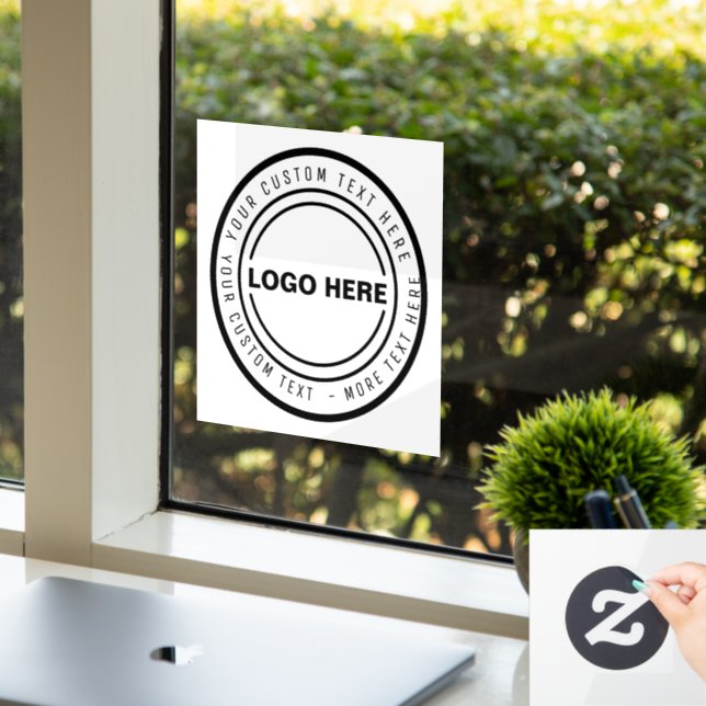 Custom BUSINESS LOGO STAMP Window Cling (Office)