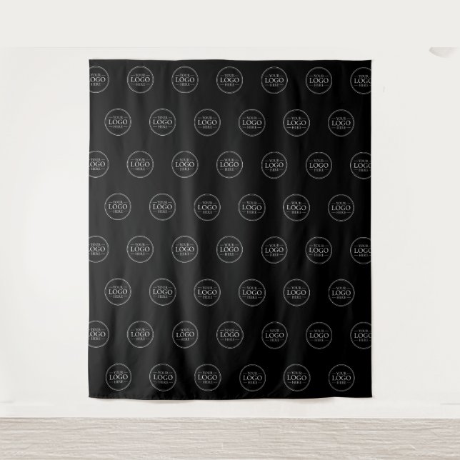 Custom Business Logo Step and Repeat Tapestry (Front)