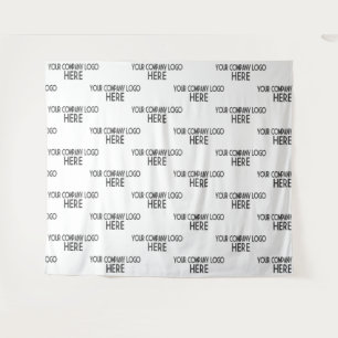 Custom Business Logo Step & Repeat Backdrop White