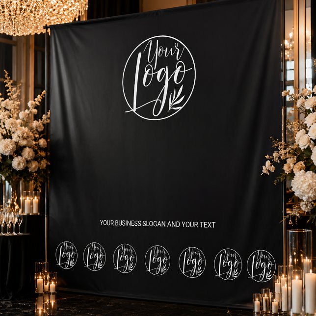 Custom Business Logo Step Repeat Photo Backdrop (Custom Business Logo Step Repeat Photo Backdrop)