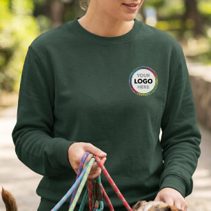 Custom Business Logo Subtle Branded Ladies Sweatshirt