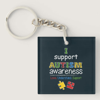 Custom Business Logo Support Autism Awareness  Keychain