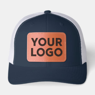 Custom Business Logo Swag Leather Patch Hat