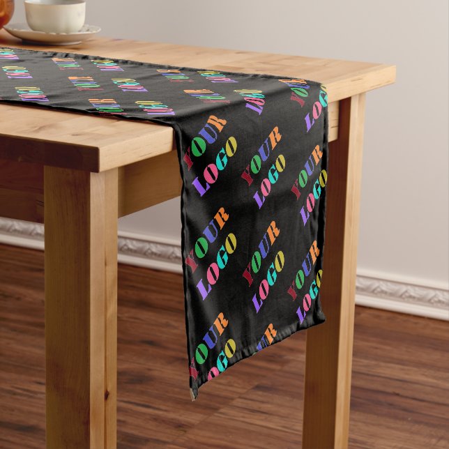 Custom Business Logo Table Runner - Your Color (In Situ)