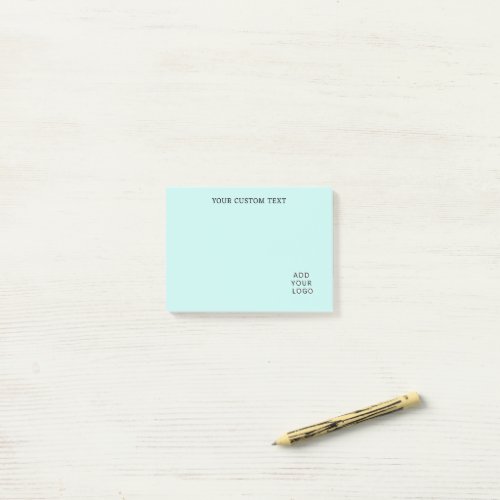 Custom Business Logo Teal Pastel Personalized Post_it Notes