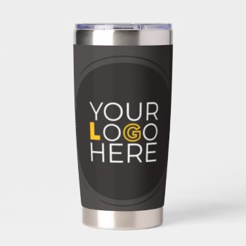 Custom Business Logo Template Insulated Tumbler by bestgiftideas at Zazzle