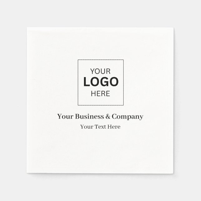 Custom Business Logo Template Napkins (Front)