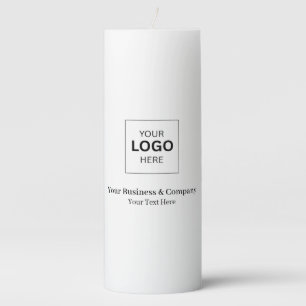 Custom Business Logo Template Pillar Candle