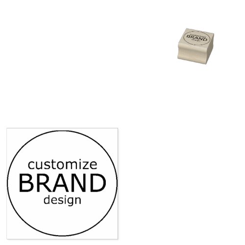 Custom Business Logo Template Round Rubber Stamp