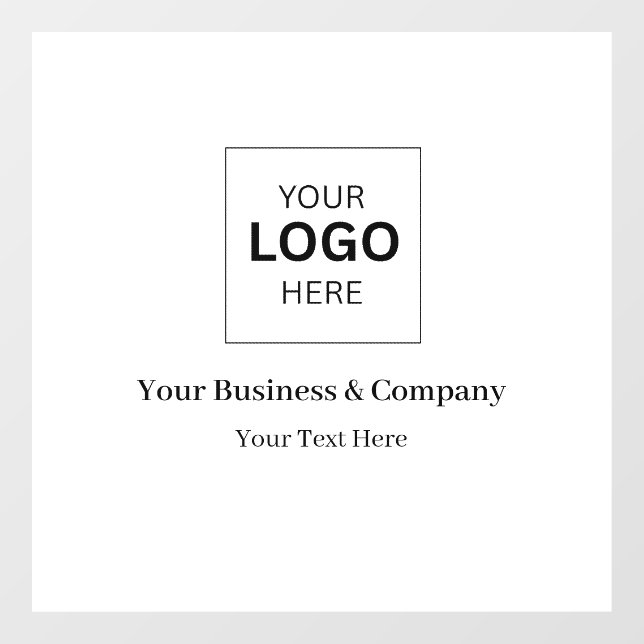 Custom Business Logo Template Window Cling (Sheet)