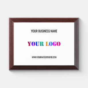 Custom Business Logo Text Award Plaque Template