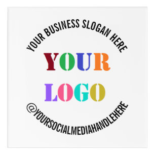 Custom Business Logo Text Company Acrylic Print