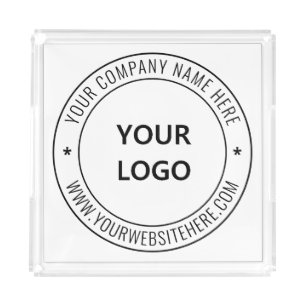 Custom Business Logo Text Company Acrylic Tray