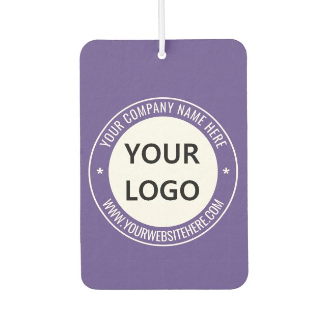 Custom Business Logo Text Company Air Freshener (Front)