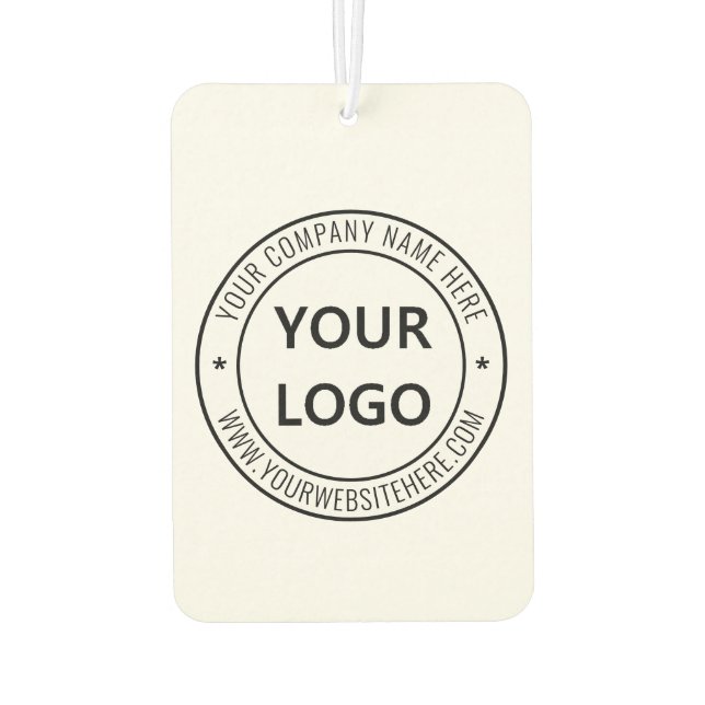 Custom Business Logo Text Company Air Freshener (Back)