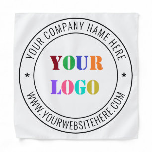 Custom Business Logo Text Company Bandana Example