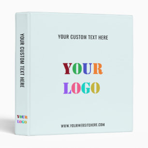 Custom Business Logo Text Company Binder Example