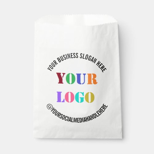 Custom Business Logo Text Company Favor Bag