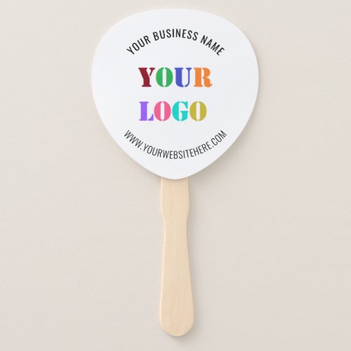 Custom Business Logo Text Company Hand Fan