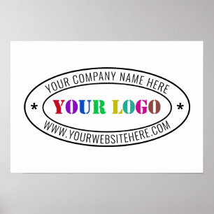 Custom Business Logo Text Company Poster Stamp
