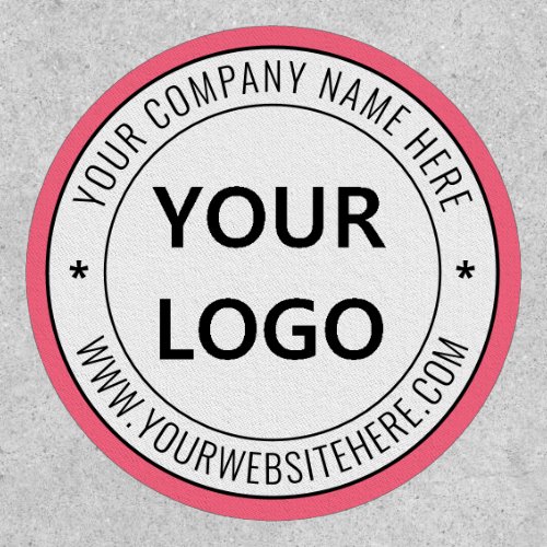 Custom Business Logo Text Company Round Patch