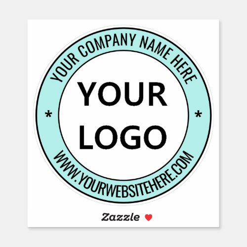 Custom Business Logo Text Company Round Sticker
