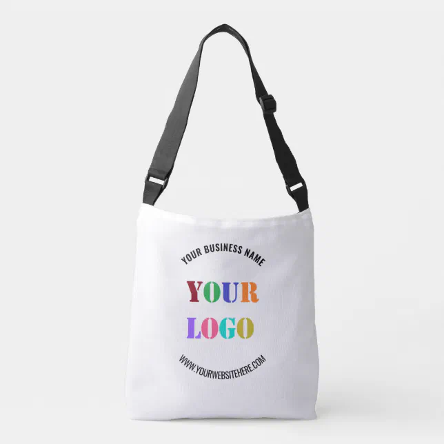 Custom Business Logo Text Crossbody Bag Template | Zazzle