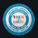 Custom Business Logo Text Dart Board Choose Colors<br><div class="desc">Custom Colors and Fonts - Design Your Own Personalized Dartboards with Custom Company Logo Name Address Website or Custom Text Promotional Business Dart Board Gift - Add Your Name - Company / Address / Logo - Photo or QR Code / Website or Email or Phone / more - Resize and...</div>