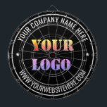 Custom Business Logo Text Dart Board - Your Colors<br><div class="desc">Custom Colors and Fonts - Design Your Own Dartboards with Simple Personalized Your Company Logo and Name Website or Custom Text Professional Design Promotional Business Dart Board / Gift - Add Your Logo - Image or Photo - QR Code / Name - Company / Website or Phone , E-mail /...</div>