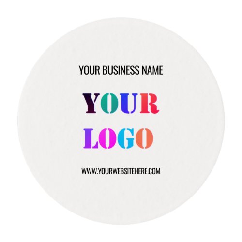 Custom Business Logo Text Edible Frosting Rounds