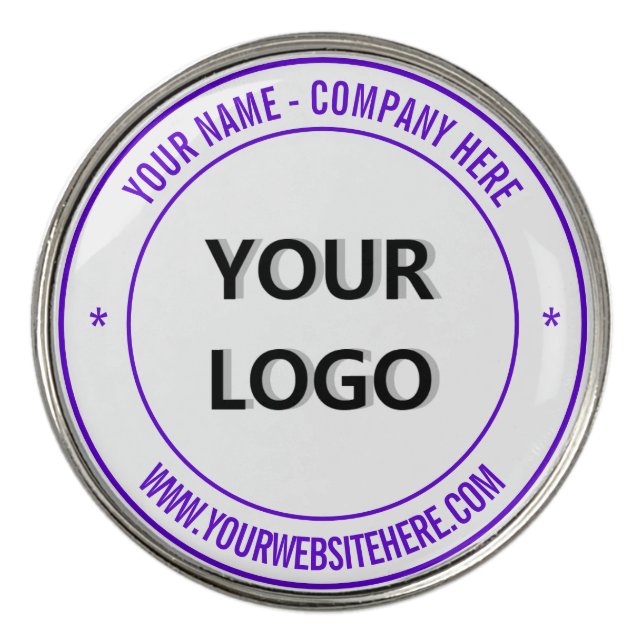 Custom Business Logo Text Golf Ball Marker Gift (Front)