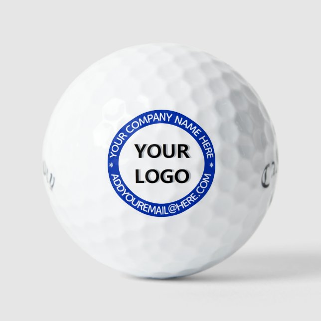 Custom Business Logo Text Golf Balls Your Colors (Front)