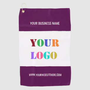 Custom Business Logo Text Golf Towel Choose Colors