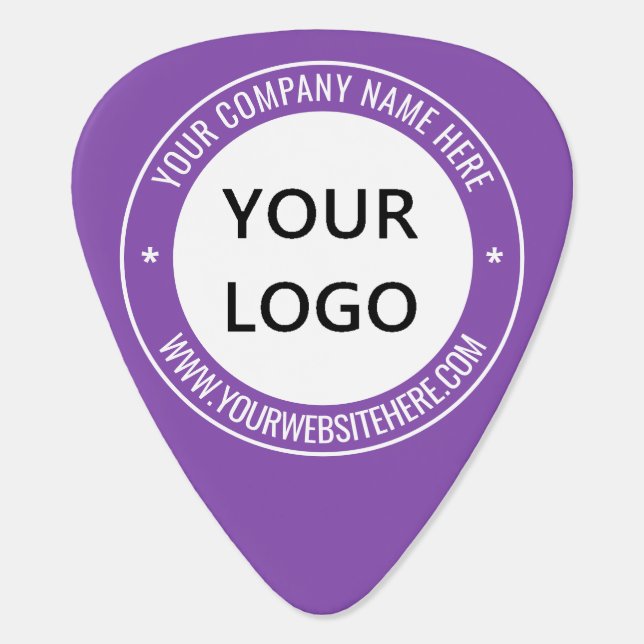 Custom Business Logo Text Guitar Pick Your Colors (Back)