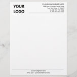Custom Business Logo Text Info Office Letterhead<br><div class="desc">Custom Business Office Letterhead with Logo - Add Your Logo - Image / Business Name - Company / Address - Contact Information - Resize and move or remove and add elements - image / text with Customization tool. Choose font / size / color ! Good Luck - Be Happy :)...</div>