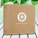 Custom Business Logo Text Kraft Paper Style 3 Ring Binder<br><div class="desc">Upload a logo, add text, and easily create your personalized binder. Click CUSTOMIZE FURTHER to change the text color. You can TRANSFER this DESIGN on other Zazzle products and adjust it to fit most of the Zazzle items. Standard Studio designs are made in high-resolution vector graphics for a professional print....</div>