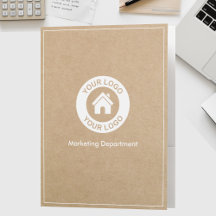 Custom Business Logo Text Kraft Paper Style