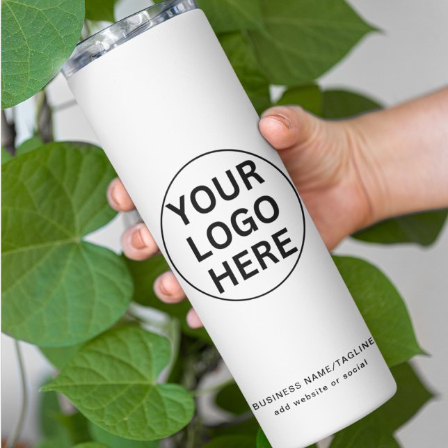 Custom Business Logo & Text l Black & White Promo  Thermal Tumbler (Creator Uploaded)
