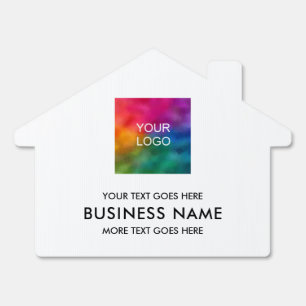 Custom Business Logo Text Name Template House Sign