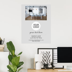 Custom Business Logo & Text Office Poster